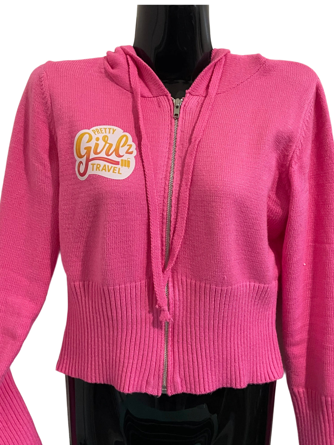 Pretty Girls Travel Cropped Sweater