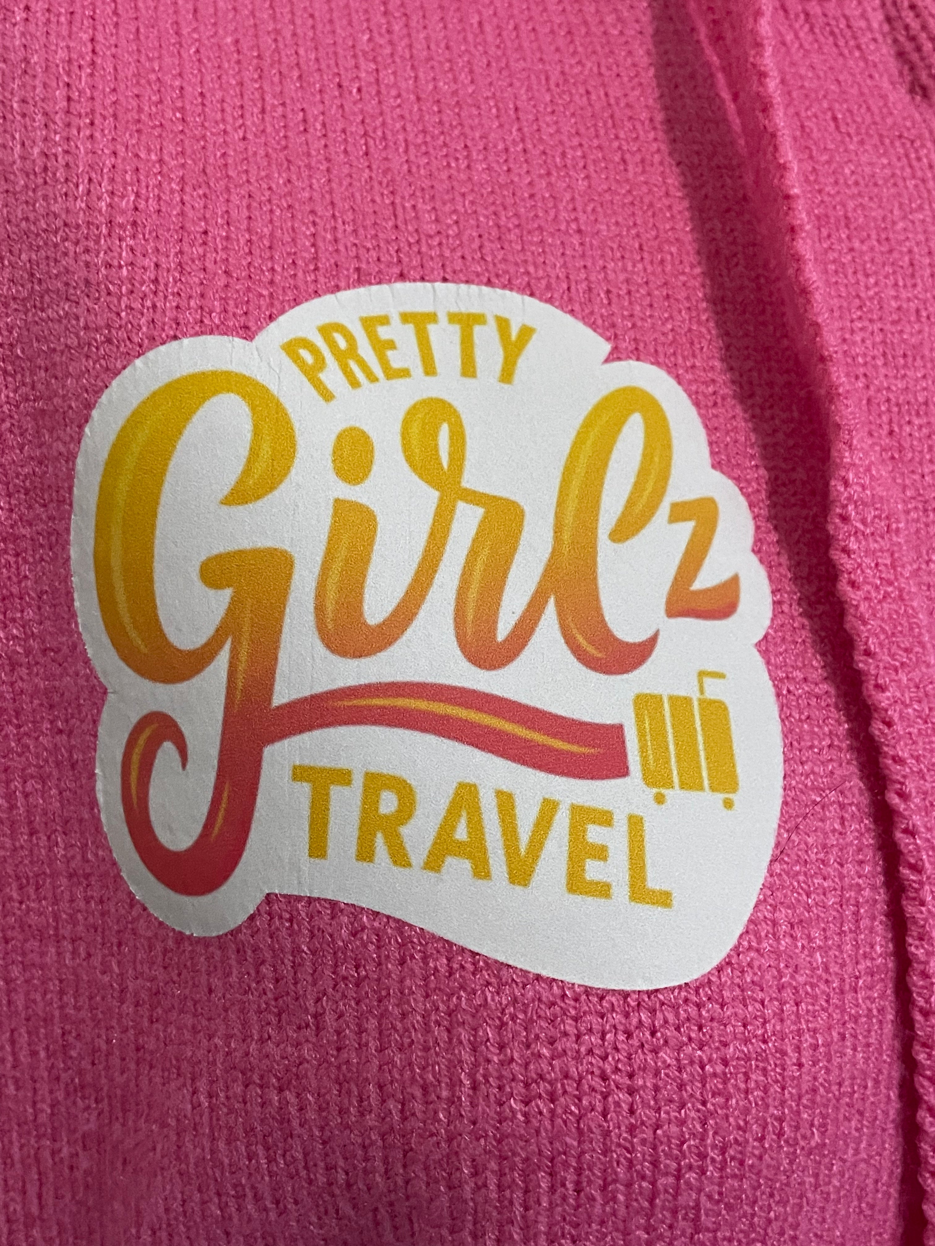 Pretty Girls Travel Cropped Sweater